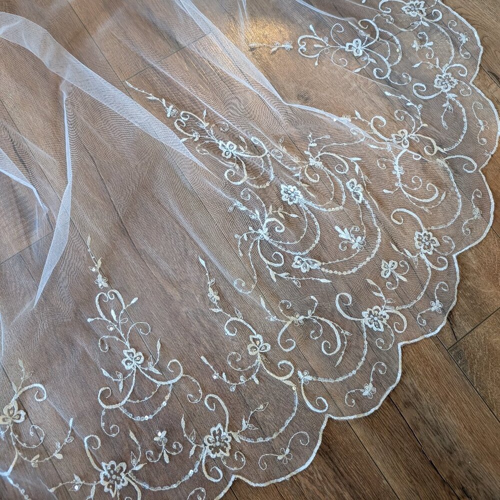 NWT! Bel Aire Bridal - Cathedral Veil - Style #V7195C - Never Used!
